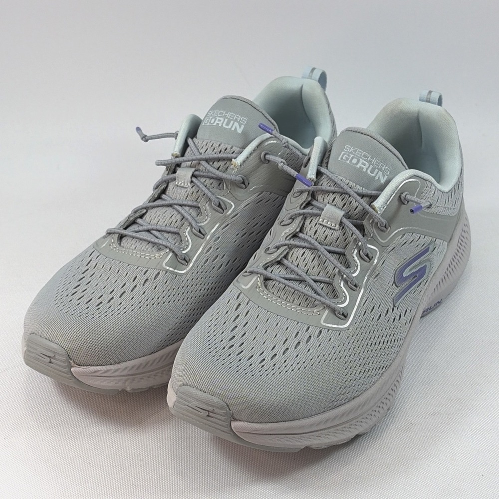 Skechers GO RUN Consistent 2.0 Zisa Running Shoes Women's 7.5 Gray Blue Sneakers